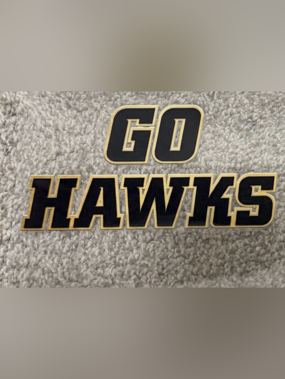 GO HAWKS Iowa Hawkeyes Sticker for Laptop/Chromebook/Hard Surface 6” x 3”